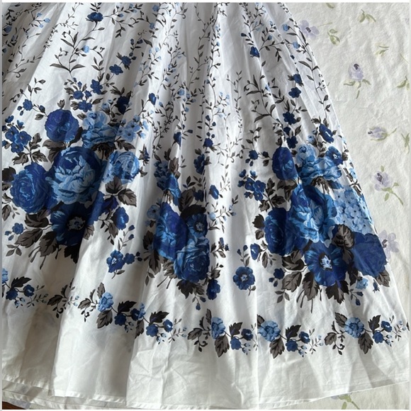 Floral Cottage Fairycore Large Pleated Flowy Skirt - Picture 10 of 16